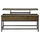 Byers - Engineered Wood Lift Top Coffee Table - Brown Oak - Atlantic Fine Furniture Inc