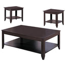 Brooks - 3 Piece Rectangular Coffee Table Set - Cappuccino - Atlantic Fine Furniture Inc