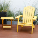 TALE Adirondack Portable Folding Side Table Square All-Weather and Fade-Resistant Plastic Wood Table Perfect for Outdoor Garden, Beach, Camping, Picnics Yellow - Atlantic Fine Furniture Inc