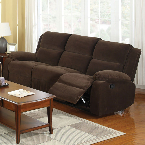 Haven - Sofa With 2 Recliners - Dark Brown