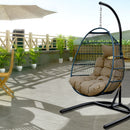 egg shape SINGLE SWING chair for garden patio - Atlantic Fine Furniture Inc