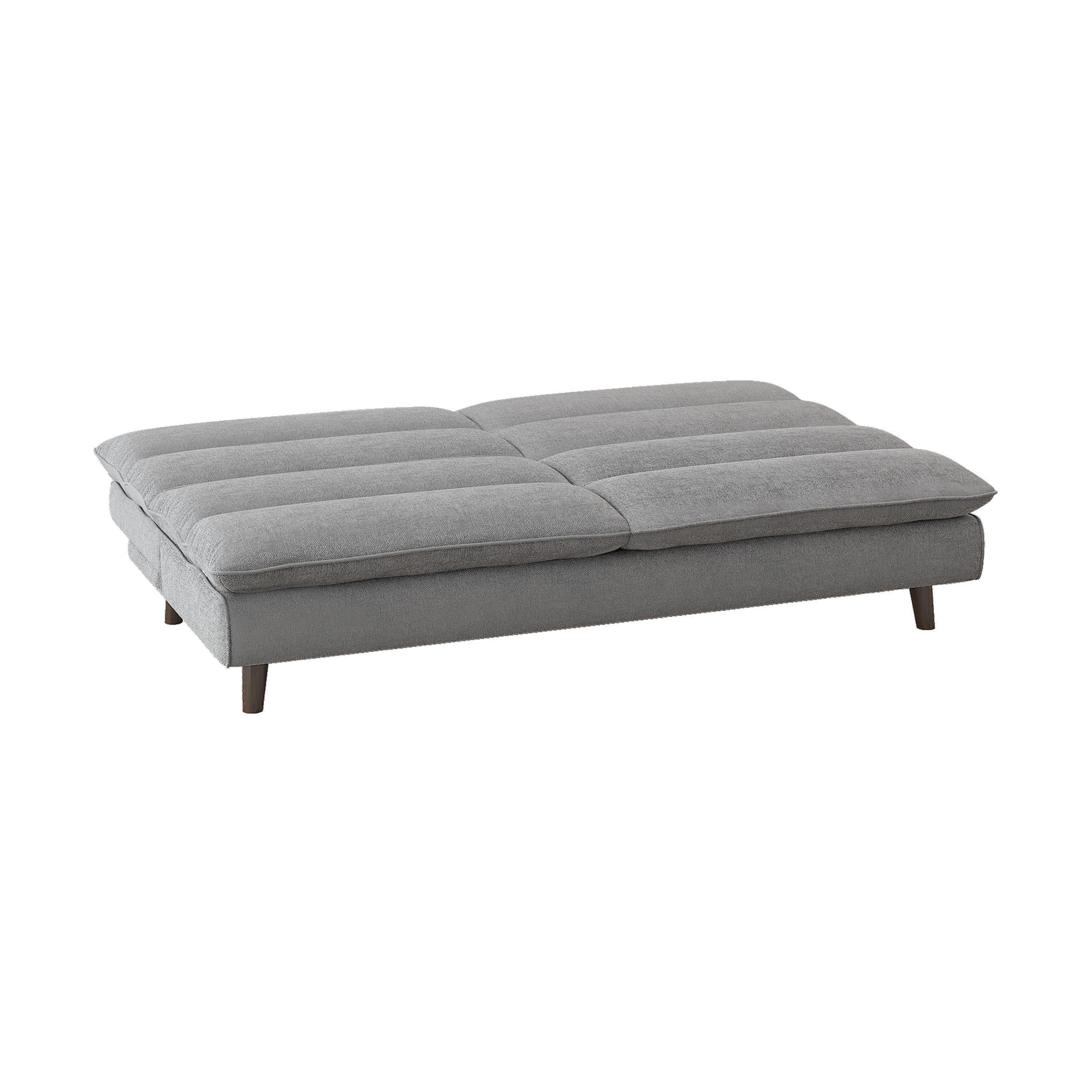 Casual Living Room 1pc Elegant Lounger Light Gray Textured Fabric Upholstered Sleeper Sofa Versatile Placement Furniture - Atlantic Fine Furniture Inc