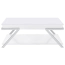 Marcia - Rectangular Lift Top Coffee Table - White High Gloss