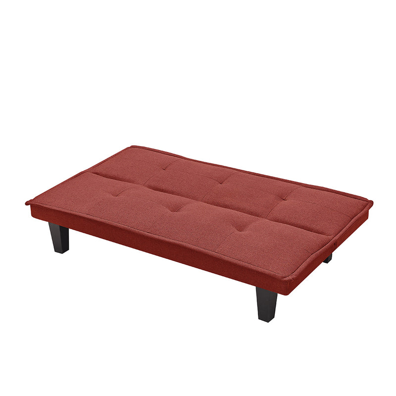 Modern Fabric Futon Sofa Bed , Convertible Folding Futon Sofa Bed Sleeper for Home Living Room .（RED ） - Atlantic Fine Furniture Inc