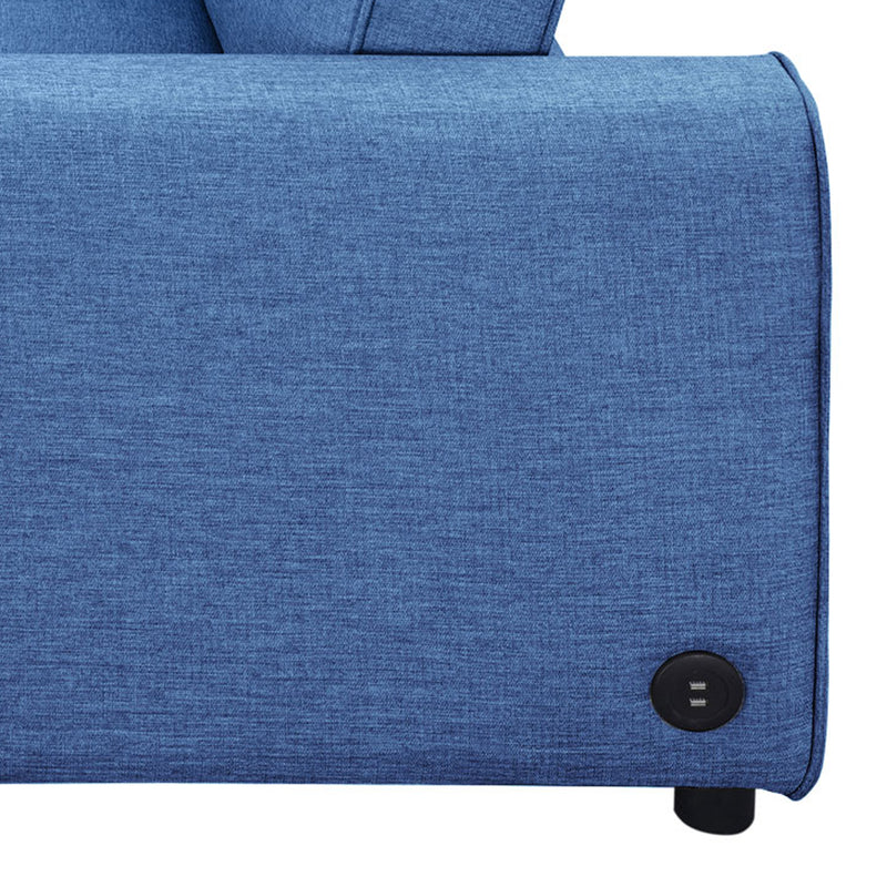 Orisfur. 48" Convertible Sleeper Sofa Bed, Multi-Functional Adjustable Single Bed Chair  with USB Port and 2 Pillows for Small Space - Atlantic Fine Furniture Inc