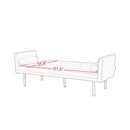 Square arm sleeper sofa GREY PU ***Not available for sale on Walmart*** - Atlantic Fine Furniture Inc