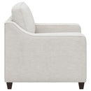 Christine - Upholstered Sloped Arm Accent Chair - Beige - Atlantic Fine Furniture Inc