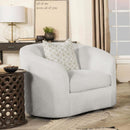 Rainn - Boucle Upholstered Sloped Arm Accent Chair - Latte - Atlantic Fine Furniture Inc