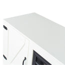 Farmhouse TV Stand, Fireplace TV Stand, Wood Entertainment Center Media Console with Storage,White - Atlantic Fine Furniture Inc