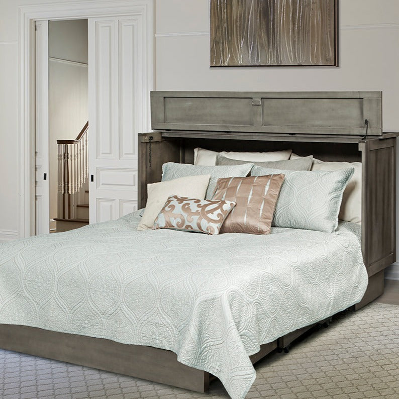 Brussels Murphy Cabinet Bed - Charcoal - Atlantic Fine Furniture Inc