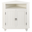 Ellis Island Media Corner Cabinet White - Atlantic Fine Furniture Inc