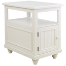 Nantucket Chair Side Cabinet Table - White - Atlantic Fine Furniture Inc