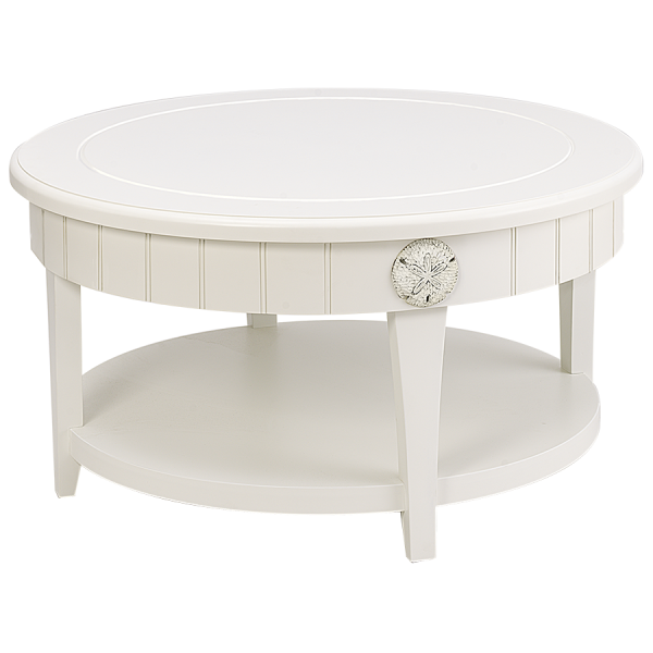 Sicily Round Cocktail Table White - Atlantic Fine Furniture Inc