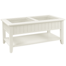 Cayman Cocktail Table White with Glass Top - Atlantic Fine Furniture Inc