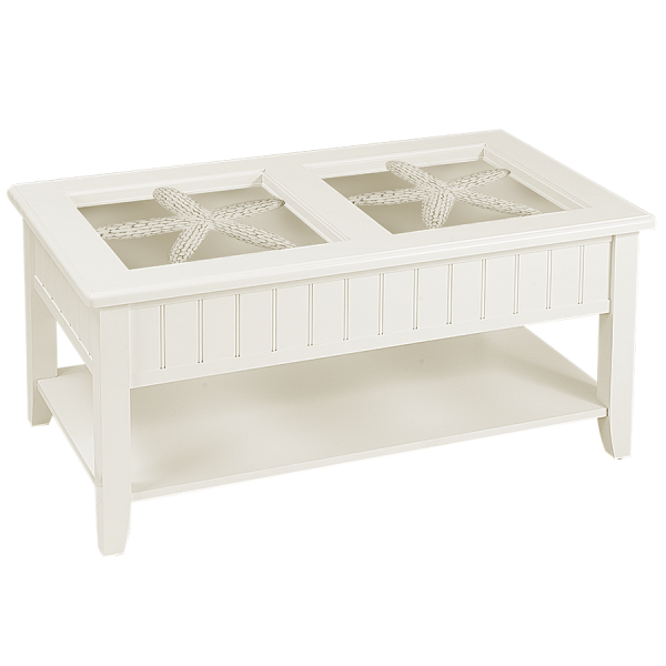 Cayman Cocktail Table White with Optional Inserts - Atlantic Fine Furniture Inc