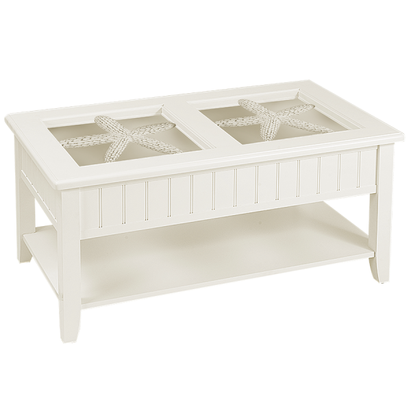 Cayman Cocktail Table White with Optional Inserts