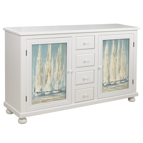 Aruba Cabinet with Optional Insert Panel - Atlantic Fine Furniture Inc