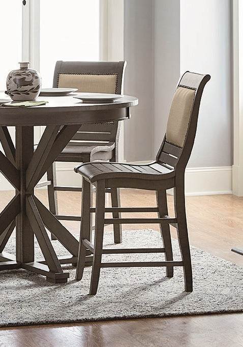 Willow Counter Dining Set Distressed Dark Gray