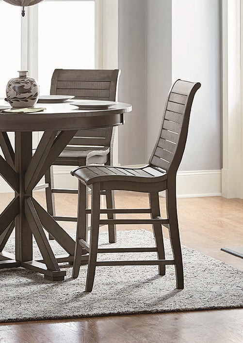 Willow Counter Dining Set Distressed Dark Gray