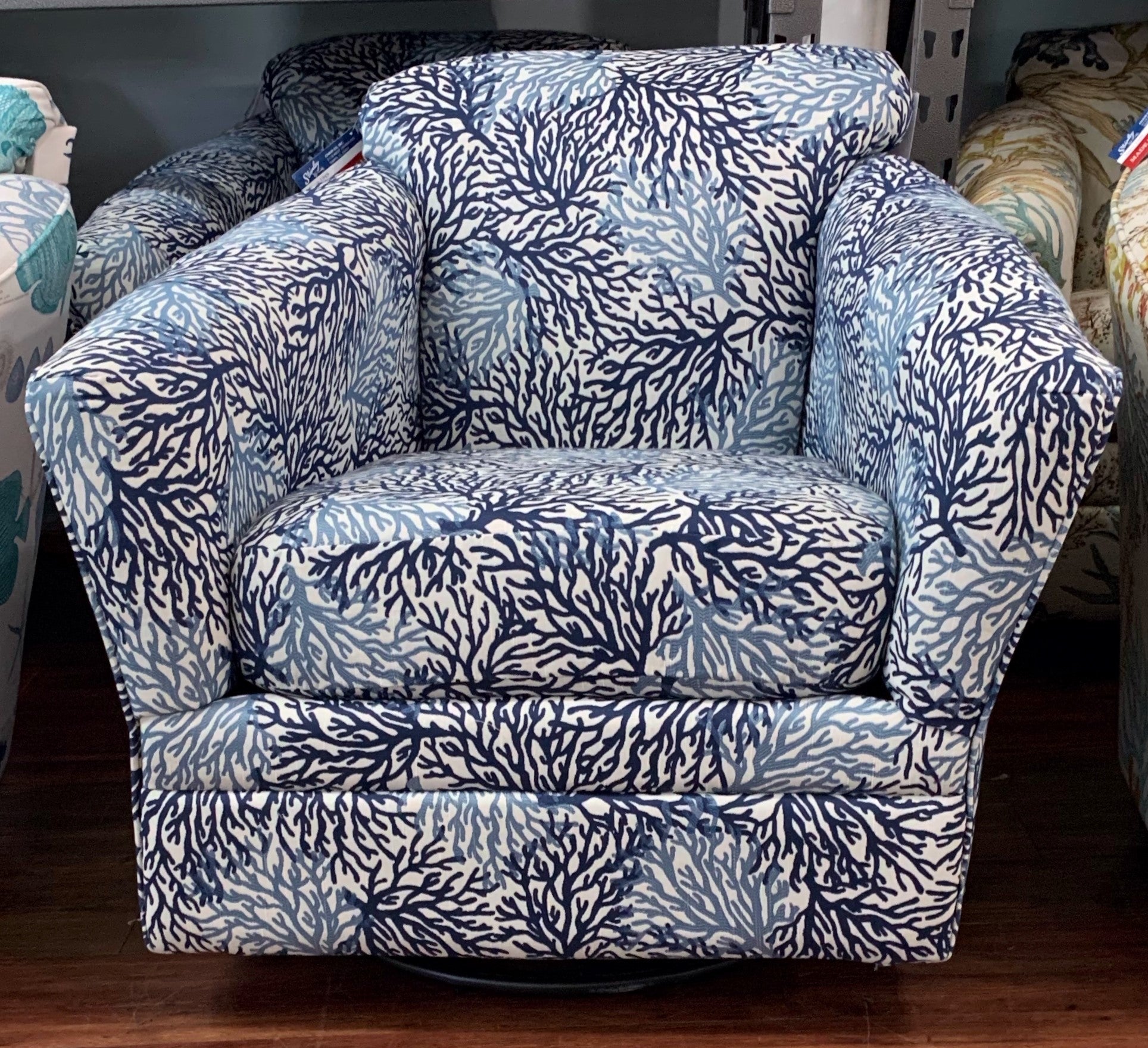 Custom Swivel Glider Barrel Chair - Atlantic Fine Furniture Inc