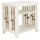 Sardinia Rope End Table White - Atlantic Fine Furniture Inc