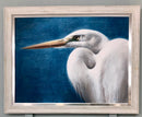 Egret On Blue- Coastal Art - Extra Large - Atlantic Fine Furniture Inc