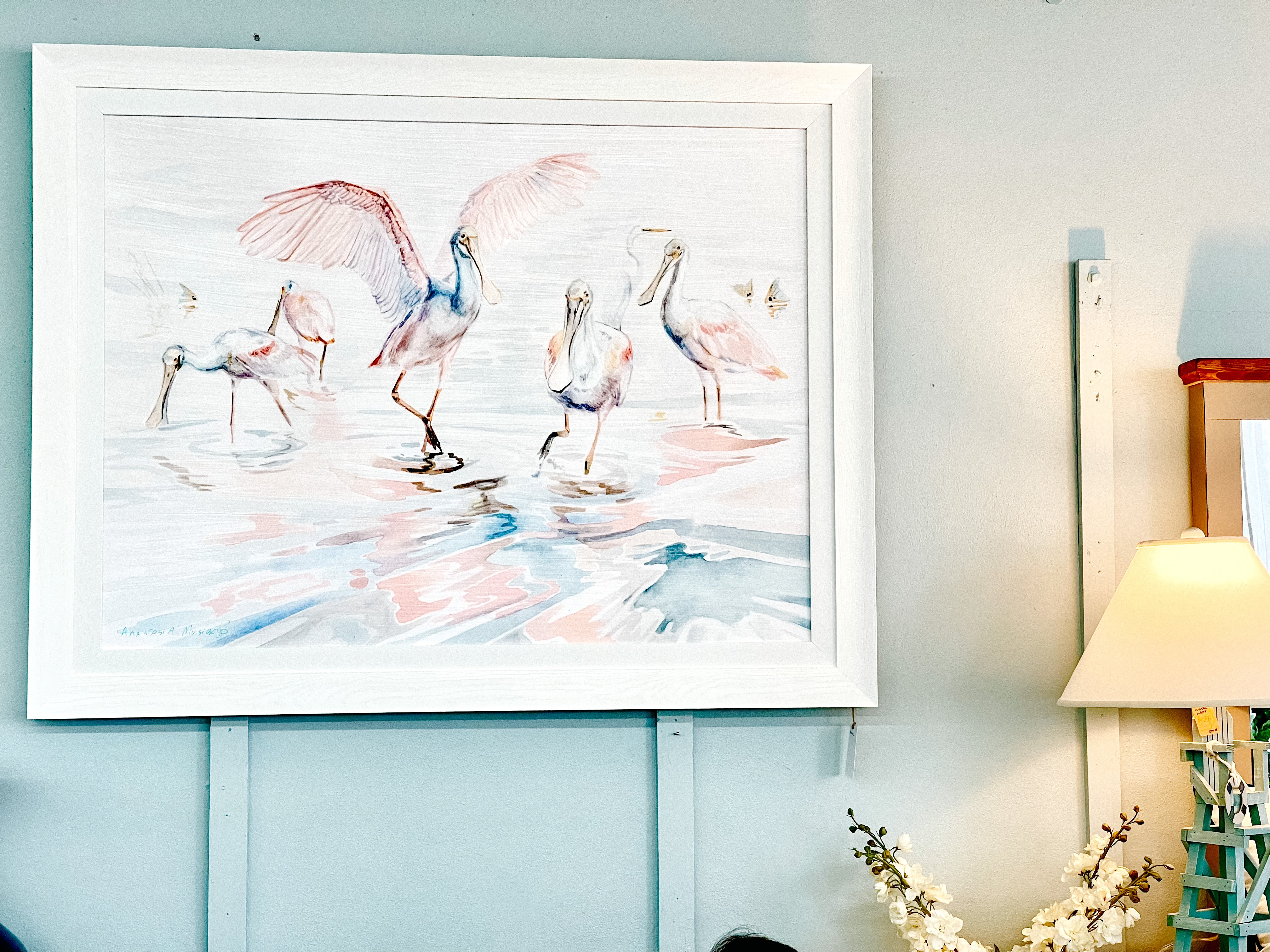Pretty in Pink -Coastal Art - Oversized - Atlantic Fine Furniture Inc