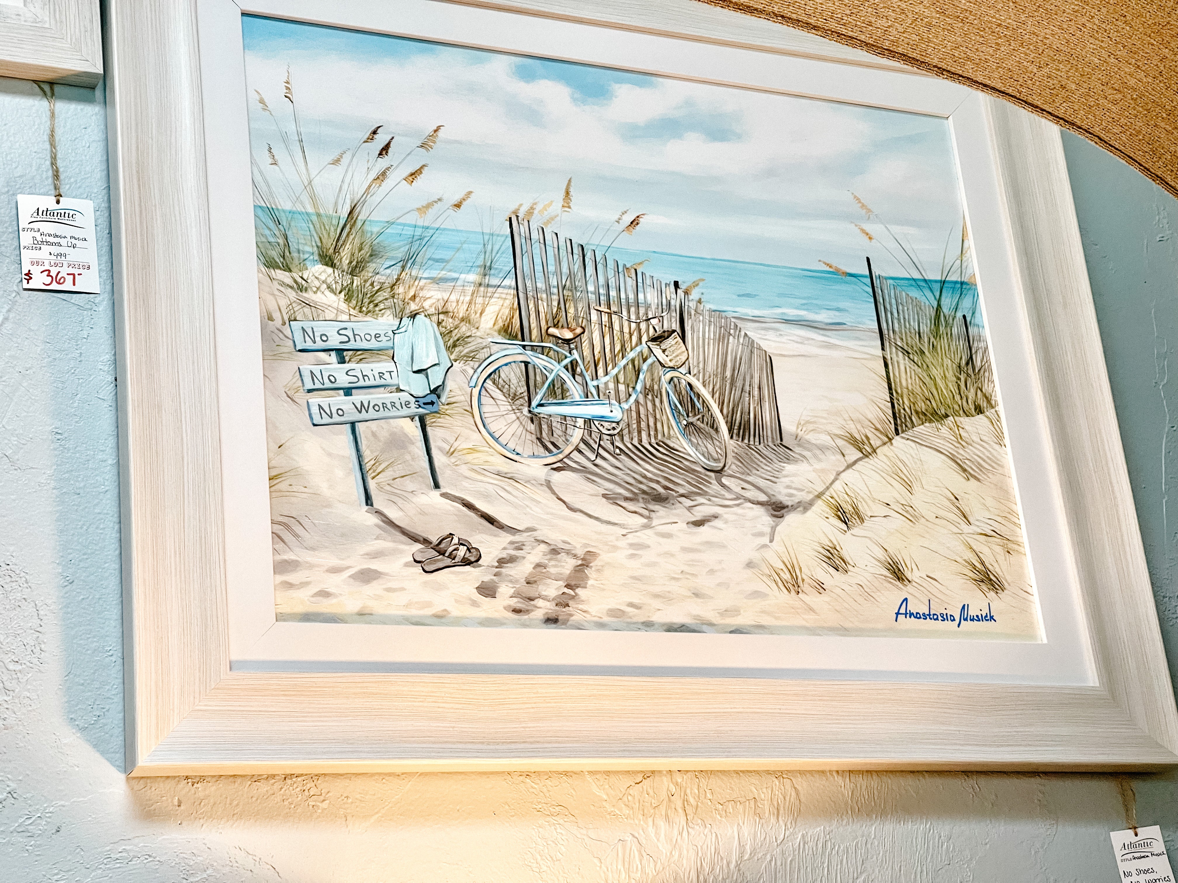 No Shoes, No Worries - Coastal Art - Large - Atlantic Fine Furniture Inc