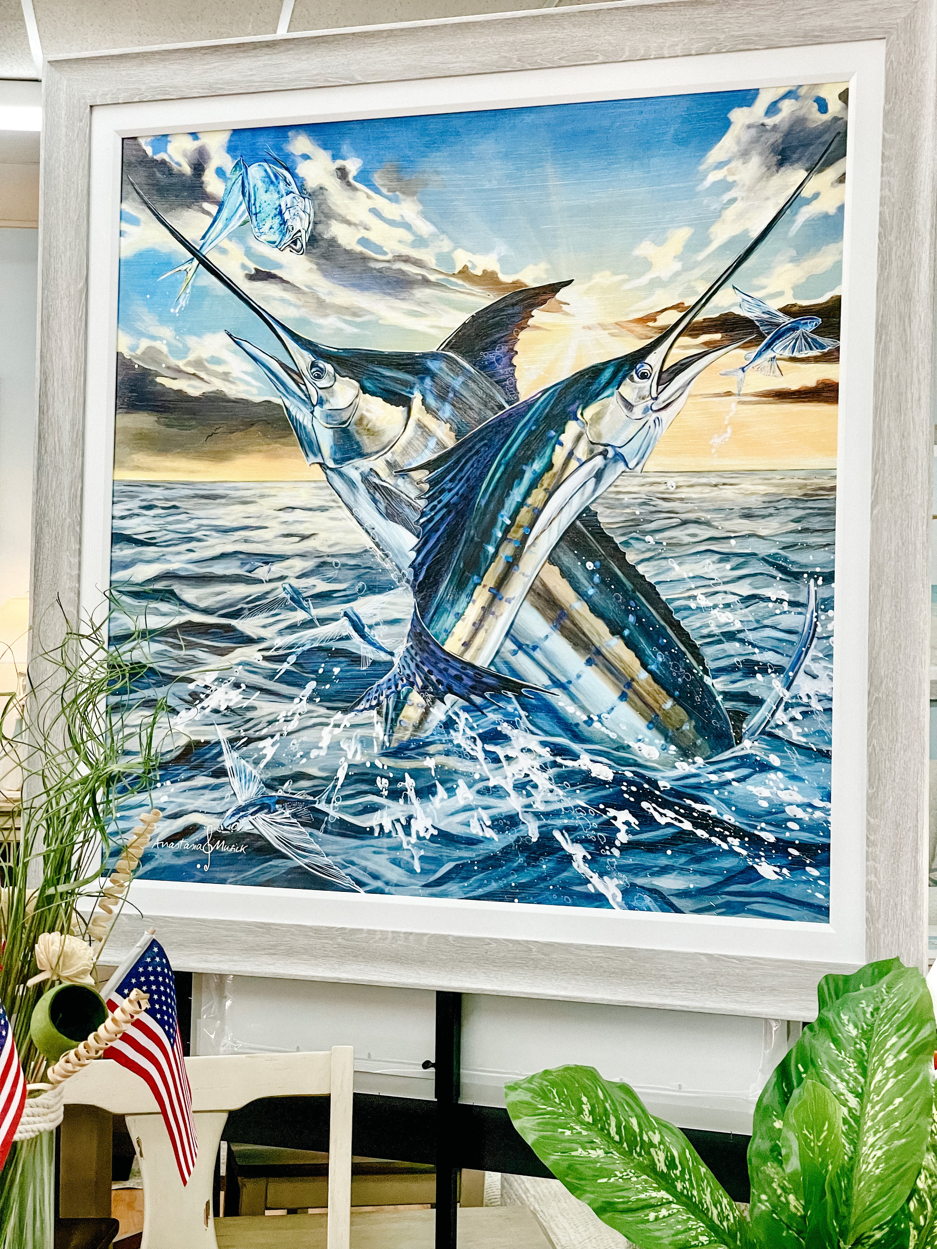 Ready to Rumble - Coastal Art- Oversized - Atlantic Fine Furniture Inc