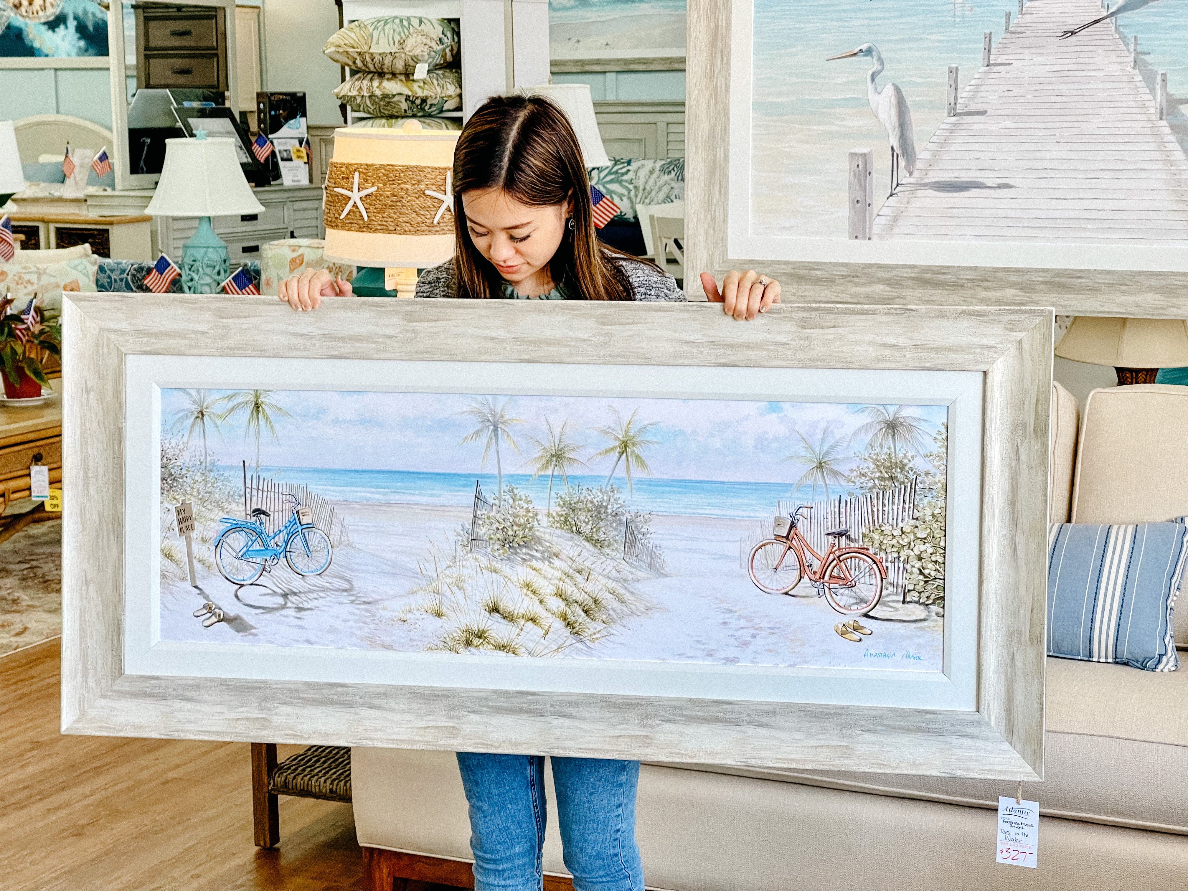Toes in the Water - Coastal Art - Large - Atlantic Fine Furniture Inc
