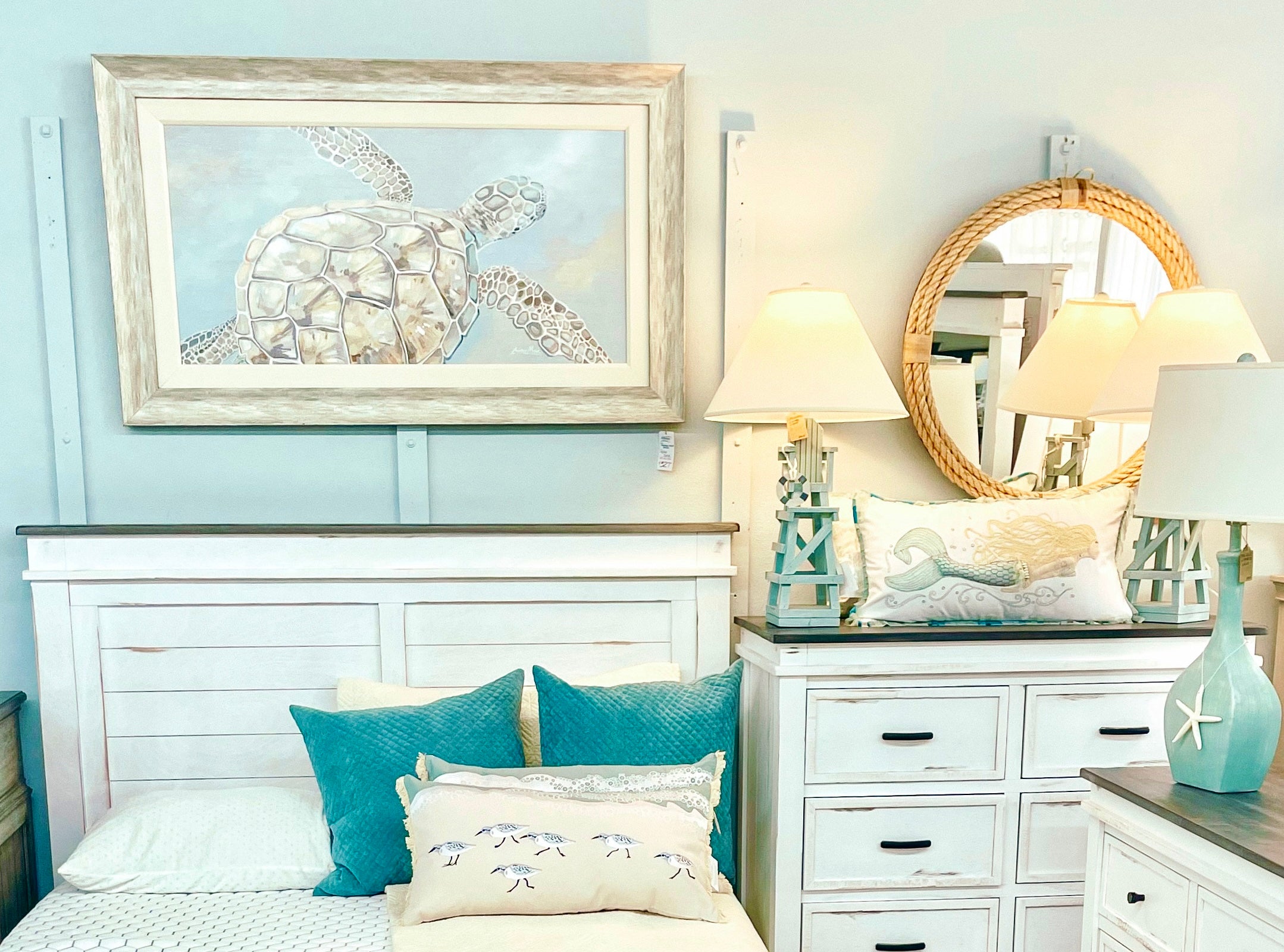 Pastel Turtle -Coastal Art - Large - Atlantic Fine Furniture Inc
