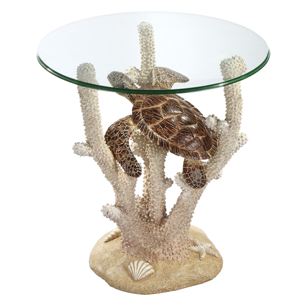 Turtle Sealife Natural End Table