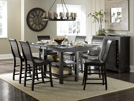 Willow Counter Dining Set Distressed Black