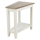 Plantation Chairside Corner Accent Table - Grey/White - Atlantic Fine Furniture Inc