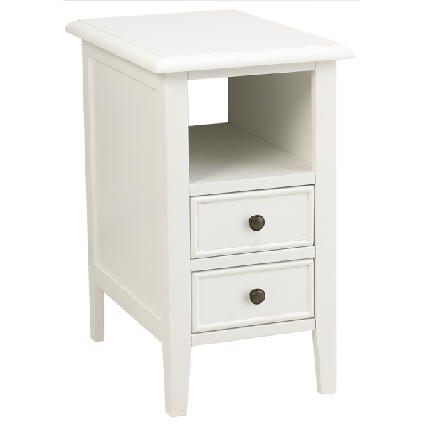 Sand Island Chairside Accent Table - White - Atlantic Fine Furniture Inc