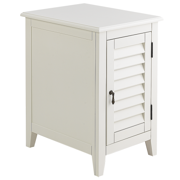 Plantation Chairside Cabinet - White - Atlantic Fine Furniture Inc