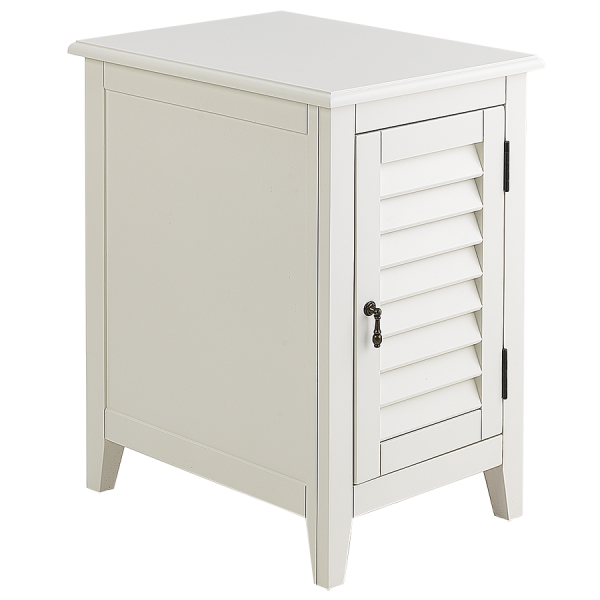 Plantation Chairside Cabinet - White
