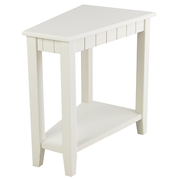 Plantation Chairside Corner Accent Table - White - Atlantic Fine Furniture Inc
