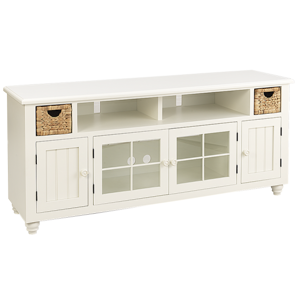 Andros Plasma Cabinet - White - Atlantic Fine Furniture Inc