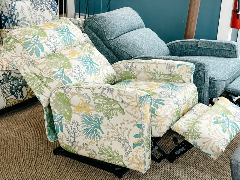 Coastal print recliners sale