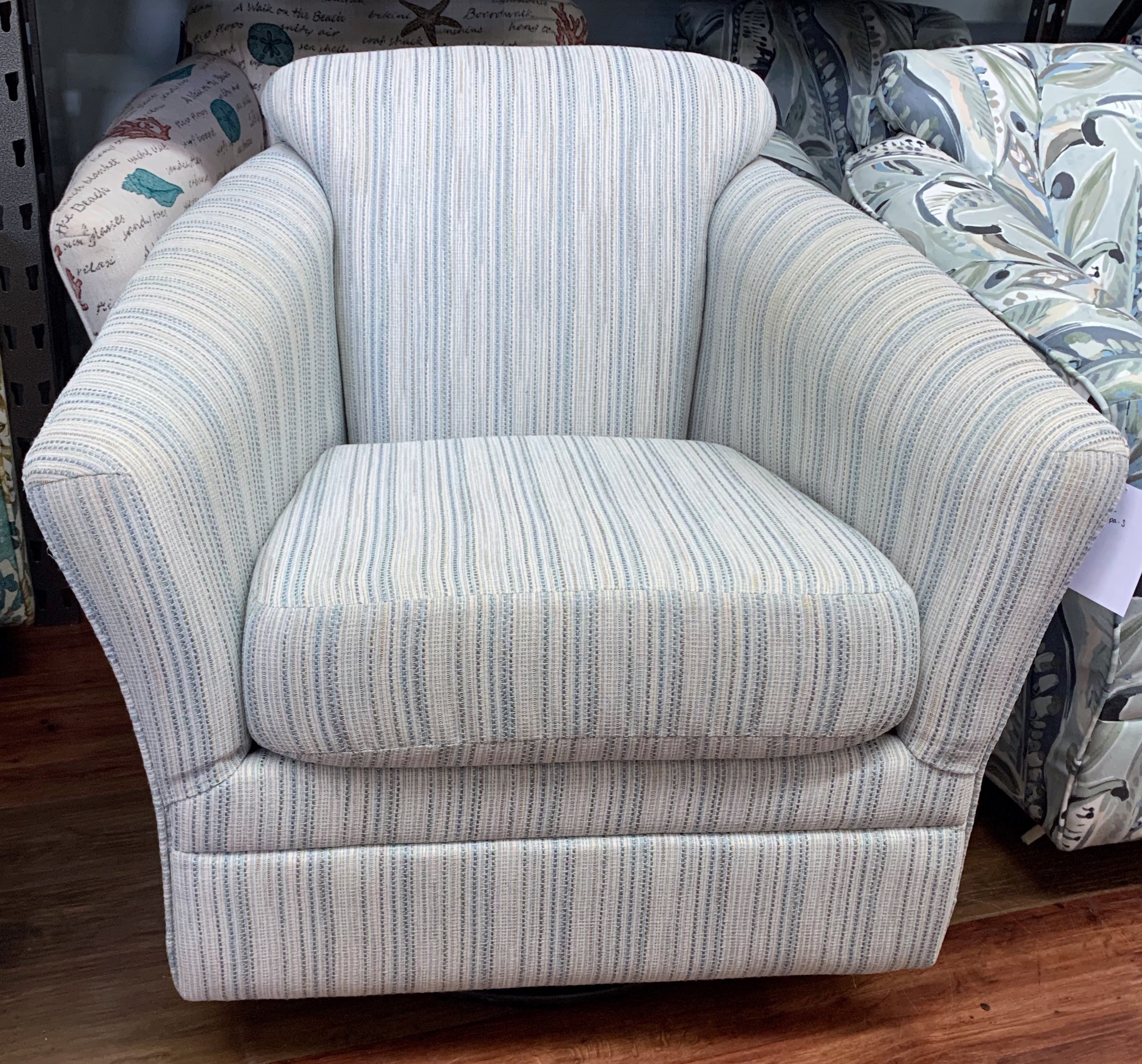 Custom Swivel Glider Barrel Chair - Atlantic Fine Furniture Inc