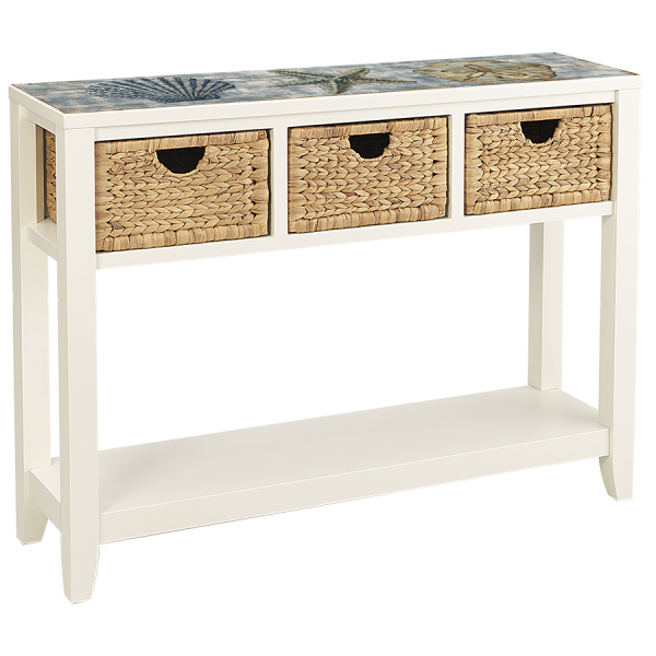 Plantation Entry Table with Top Painting - Atlantic Fine Furniture Inc