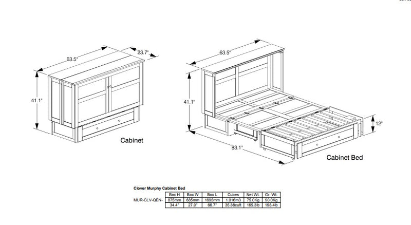 Clover Murphy Cabinet Bed-furniture Melbourne