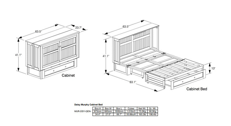 Daisy Murphy Cabinet Bed- furniture store Melbourne FL