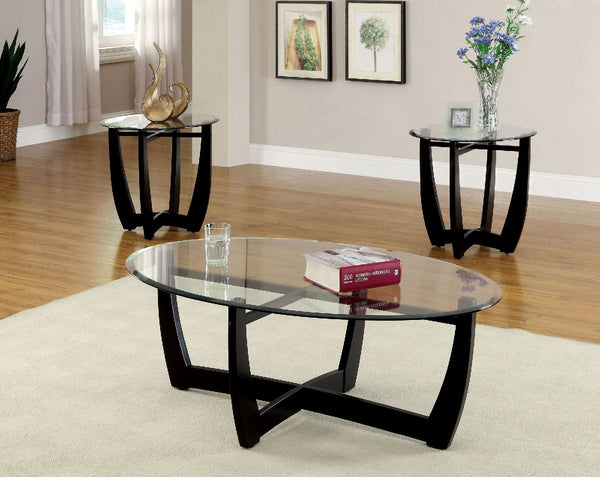 Dafni - 3 Piece Table Set (C &2E) - Black