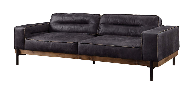 Silchester - Sofa - Antique Ebony Top Grain Leather - Atlantic Fine Furniture Inc