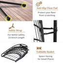 TOPMAX Patio Foldable Swing Chair Porch PE Wicker Egg Hanging Chair Hammock Chair w/Stand and Cushion for Outdoor Balcony Indoor Bedroom, Gray - Atlantic Fine Furniture Inc