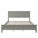 Modern Gray Solid Wood Queen Platform Bed - Atlantic Fine Furniture Inc