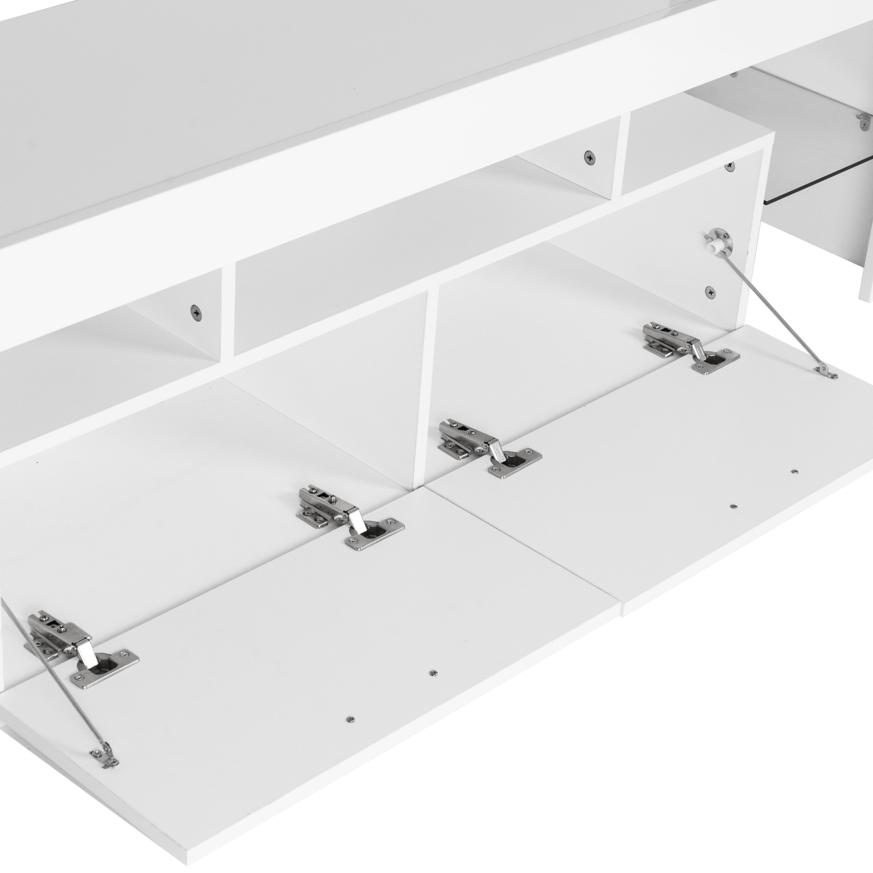 High Gloss UV Led Lights TV Stand,TV Cabinet.TV Bench.White Color. - Atlantic Fine Furniture Inc