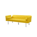 Square arm sleeper sofa Yellow Velvet ***Not available for sale on Walmart*** - Atlantic Fine Furniture Inc